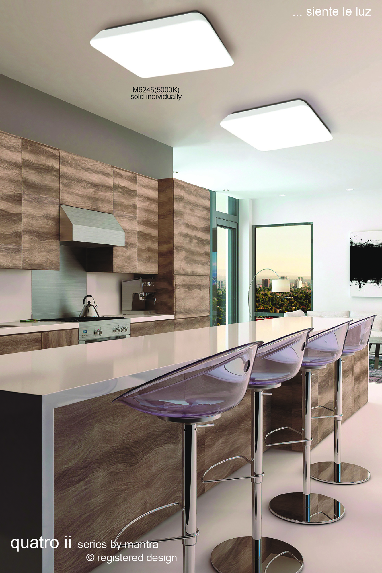 Quatro II Ceiling Lights Mantra Flush Fittings